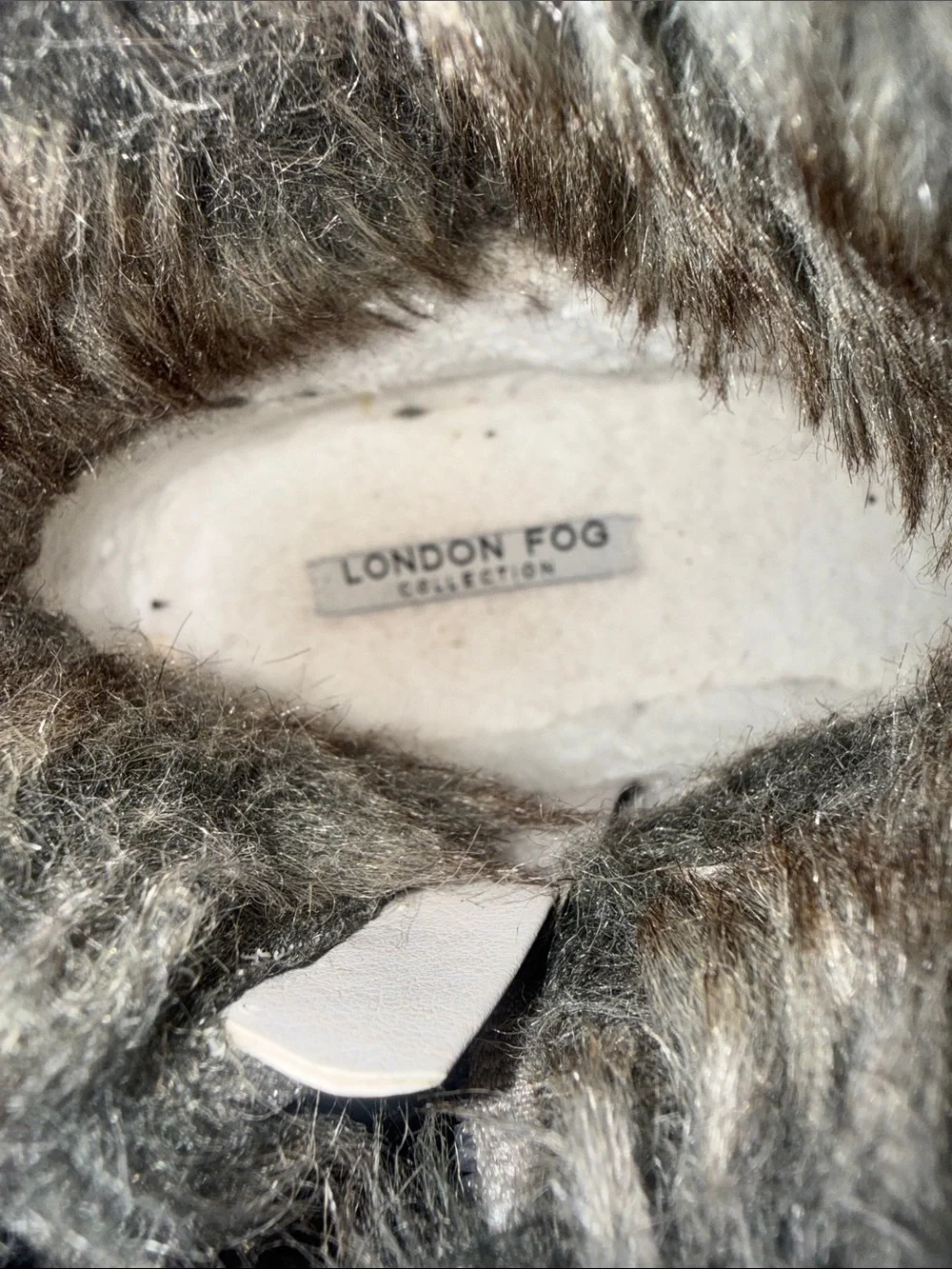 London Fog Light Gray Faux Fur Lined Ankle Winter Boots